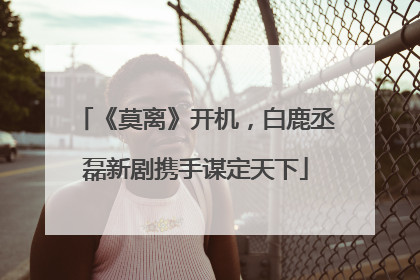 《莫离》开机，白鹿丞磊新剧携手谋定天下