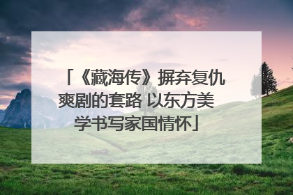 《藏海传》摒弃复仇爽剧的套路 以东方美学书写家国情怀
