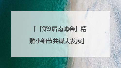 「第9届南博会」精雕小细节共谋大发展