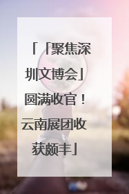 「聚焦深圳文博会」圆满收官！云南展团收获颇丰