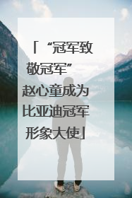 “冠军致敬冠军” 赵心童成为比亚迪冠军形象大使