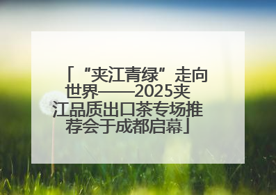 “夹江青绿”走向世界——2025夹江品质出口茶专场推荐会于成都启幕