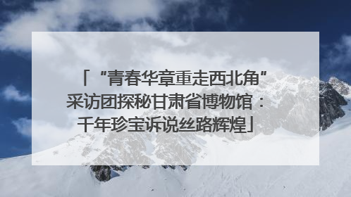 “青春华章重走西北角”采访团探秘甘肃省博物馆：千年珍宝诉说丝路辉煌
