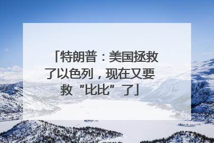 特朗普：美国拯救了以色列，现在又要救“比比”了