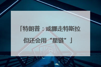 特朗普：或挪走特斯拉 但还会用“星链”