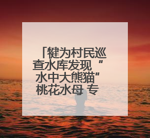 犍为村民巡查水库发现“水中大熊猫”桃花水母 专家：将采集样本鉴定具体种属