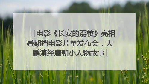 电影《长安的荔枝》亮相暑期档电影片单发布会，大鹏演绎唐朝小人物故事