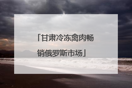 甘肃冷冻禽肉畅销俄罗斯市场
