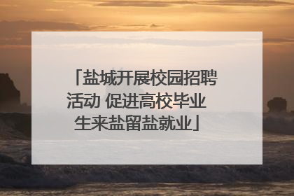 盐城开展校园招聘活动 促进高校毕业生来盐留盐就业