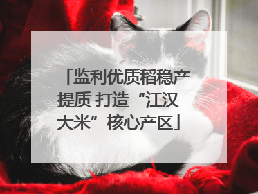 监利优质稻稳产提质 打造“江汉大米”核心产区