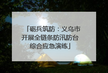 砺兵筑防：义乌市开展全链条防汛防台综合应急演练