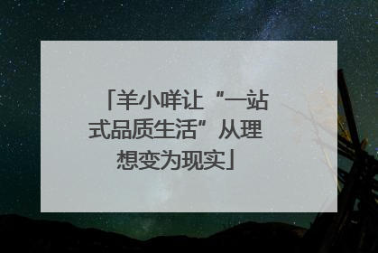 羊小咩让“一站式品质生活”从理想变为现实