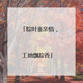 粽叶裹亲情，工地飘粽香