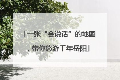 一张“会说话”的地图，带你悠游千年岳阳