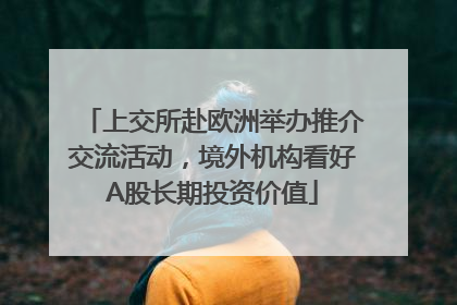 上交所赴欧洲举办推介交流活动，境外机构看好A股长期投资价值