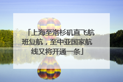上海至洛杉矶直飞航班复航，至中亚国家航线又将开通一条