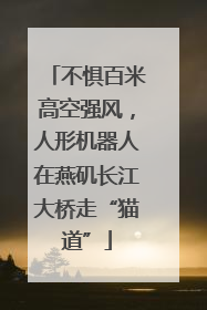 不惧百米高空强风，人形机器人在燕矶长江大桥走“猫道”