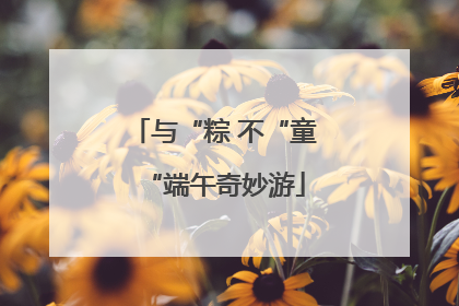 与“粽 不“童“端午奇妙游