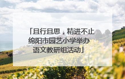 且行且思，精进不止 绵阳市园艺小学举办语文教研组活动
