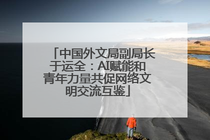 中国外文局副局长于运全：AI赋能和青年力量共促网络文明交流互鉴