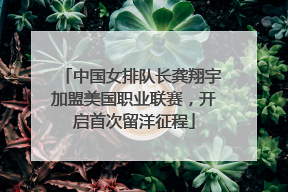 中国女排队长龚翔宇加盟美国职业联赛，开启首次留洋征程