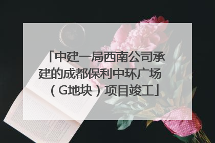 中建一局西南公司承建的成都保利中环广场（G地块）项目竣工
