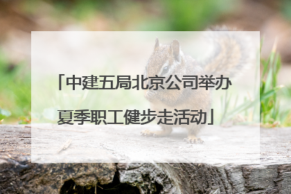 中建五局北京公司举办夏季职工健步走活动