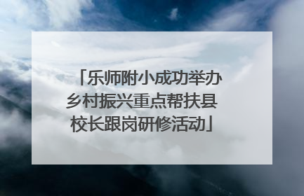 乐师附小成功举办乡村振兴重点帮扶县校长跟岗研修活动