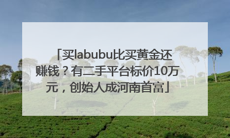 买labubu比买黄金还赚钱？有二手平台标价10万元，创始人成河南首富