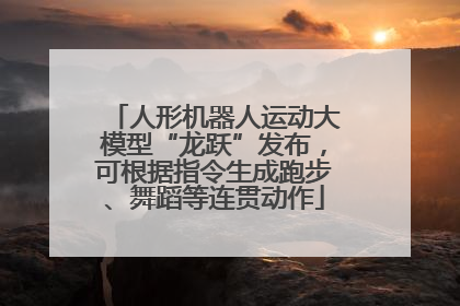 人形机器人运动大模型“龙跃”发布，可根据指令生成跑步、舞蹈等连贯动作