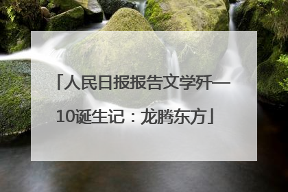 人民日报报告文学歼—10诞生记：龙腾东方