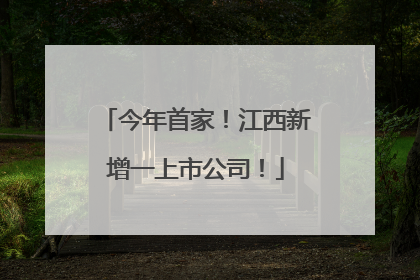 今年首家!江西新增一上市公司!