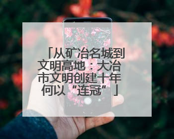 从矿冶名城到文明高地：大冶市文明创建十年何以“连冠”