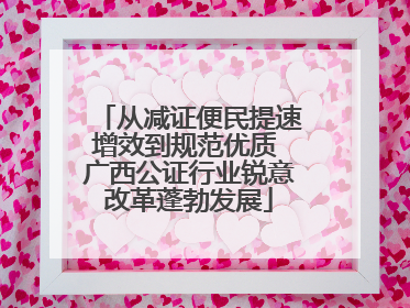 从减证便民提速增效到规范优质 广西公证行业锐意改革蓬勃发展