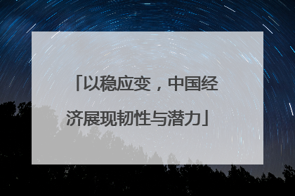 以稳应变，中国经济展现韧性与潜力