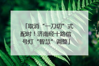 取消“一刀切”式配时！济南经十路信号灯“智慧”调整