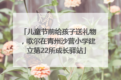 儿童节前给孩子送礼物，歌尔在青州沙营小学建立第22所成长驿站