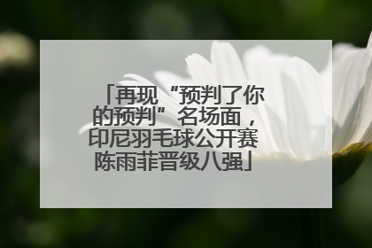再现“预判了你的预判”名场面，印尼羽毛球公开赛陈雨菲晋级八强
