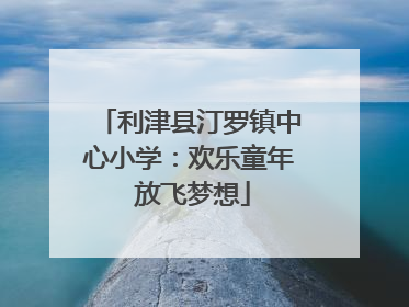 利津县汀罗镇中心小学：欢乐童年 放飞梦想