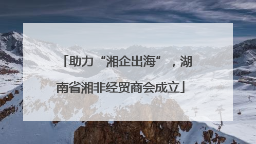 助力“湘企出海”，湖南省湘非经贸商会成立