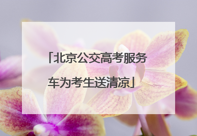 北京公交高考服务车为考生送清凉
