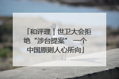 和评理｜世卫大会拒绝“涉台提案” 一个中国原则人心所向