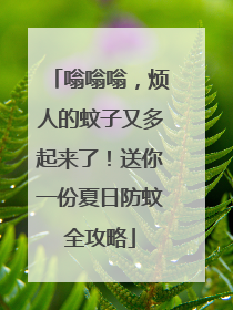 嗡嗡嗡，烦人的蚊子又多起来了！送你一份夏日防蚊全攻略