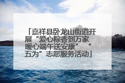 嘉祥县卧龙山街道开展“爱心粽香到万家 暖心端午送安康” “五为”志愿服务活动