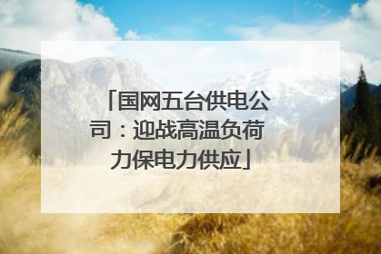 国网五台供电公司：迎战高温负荷 力保电力供应