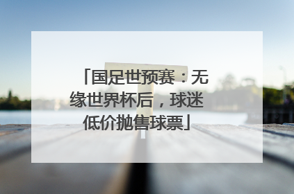 国足世预赛：无缘世界杯后，球迷低价抛售球票