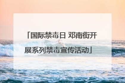 国际禁毒日 邓南街开展系列禁毒宣传活动