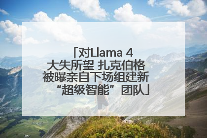 对Llama 4大失所望 扎克伯格被曝亲自下场组建新“超级智能”团队
