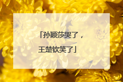 孙颖莎哭了，王楚钦笑了