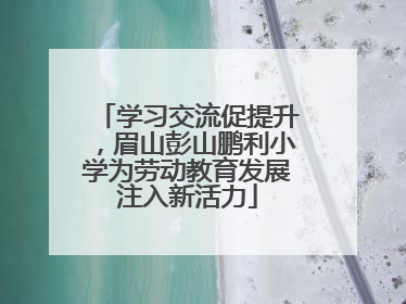 学习交流促提升，眉山彭山鹏利小学为劳动教育发展注入新活力